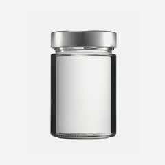 FACTUM üveg,370 ml,átlátszó,szájforma:TO70DE