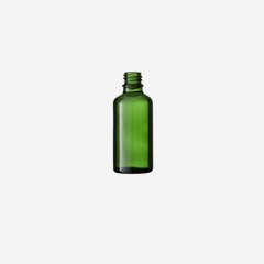 Cseppentös üveg,zöld,50 ml,szájforma GL-18