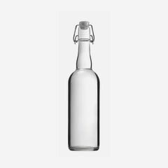 Csatos üveg,750ml,fehér,szájforma:csat