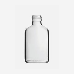 Flachmann üveg,100ml,fehér,szájforma:PP 28