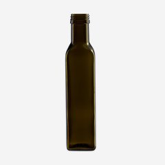 Marasca üveg, 250 ml,antikzöld, szájforma:PP 31,5