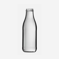 Tejes üveg,1000ml,fehér,szájforma:TO48