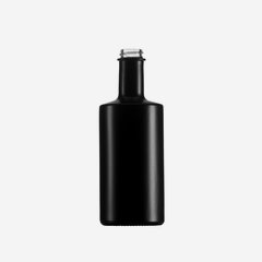 Viva üveg,350 ml, fekete-matt, szájkiképzés GPI 28