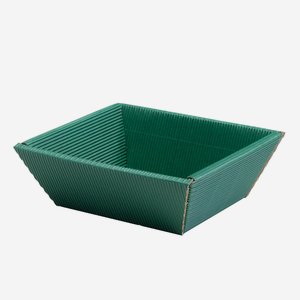 Kartonkosárka hullámkartonból, szín:zöld