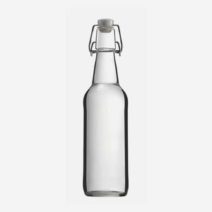 Csatos üveg,500ml,fehér,szájforma:csat