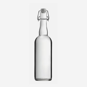 Csatos üveg,750ml,fehér,szájforma:csat