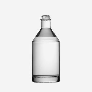 DESTILLATA üveg,500 ml,fehér, szájkiképzés GPI 28