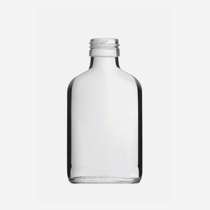 Flachmann üveg,100ml,fehér,szájforma:PP 28