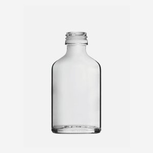 Flachmann üveg,20ml,fehér,szájforma:PP 18