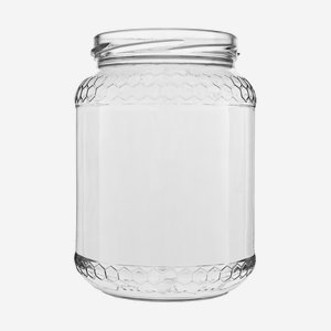 Mézes üveg,770ml,átlátszó,szájforma:TO82