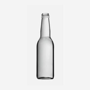 Gyümölcsleves üveg,330ml,fehér,szájforma:MCA 28
