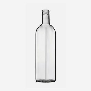 Marasca üveg, 500 ml, fehér, szájforma: PP 31,5