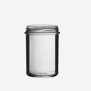 Tároló üveg,230 ml,átlátszó,szájforma:TO66