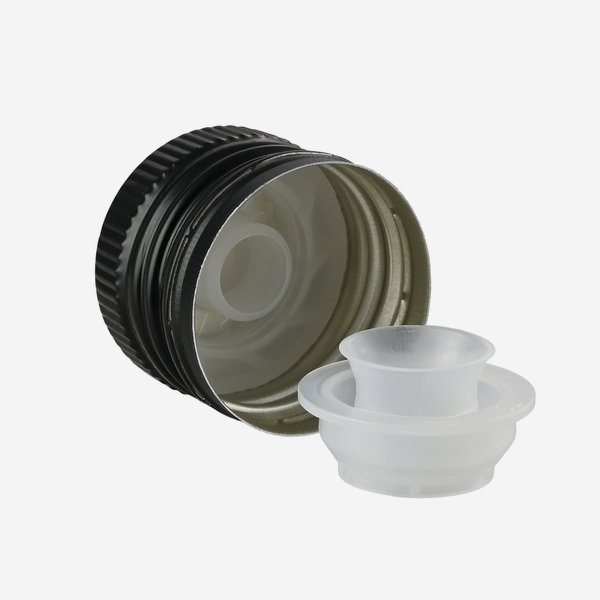 Csavarzár csepporrel,31,5mmx24mm,fekete