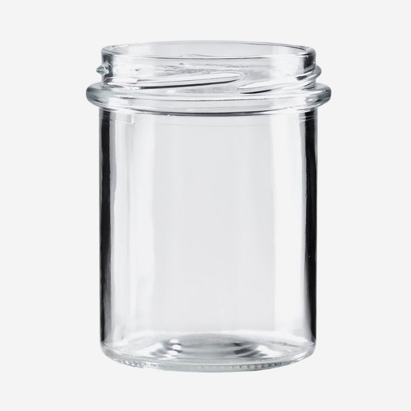 Tároló üveg,215 ml,átlátszó,szájforma:TO66