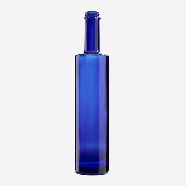 Bega üveg,500 ml,kék,szájkiképzés GPI 28