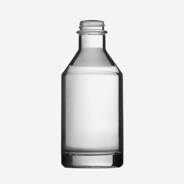 DESTILLATA üveg,200 ml,fehér, szájkiképzés GPI 28