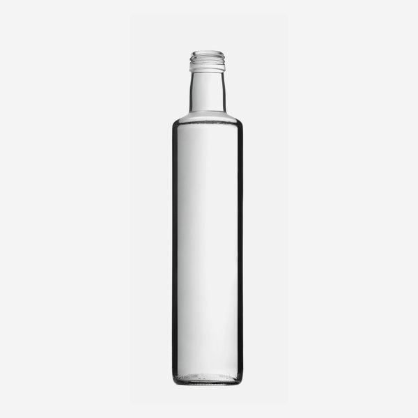 Dorica üveg, 500 ml, fehér, szájforma:PP 31,5
