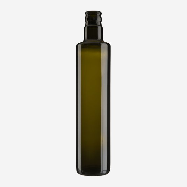 Dorica üveg,500 ml,antikzöld,szájforma:speciális