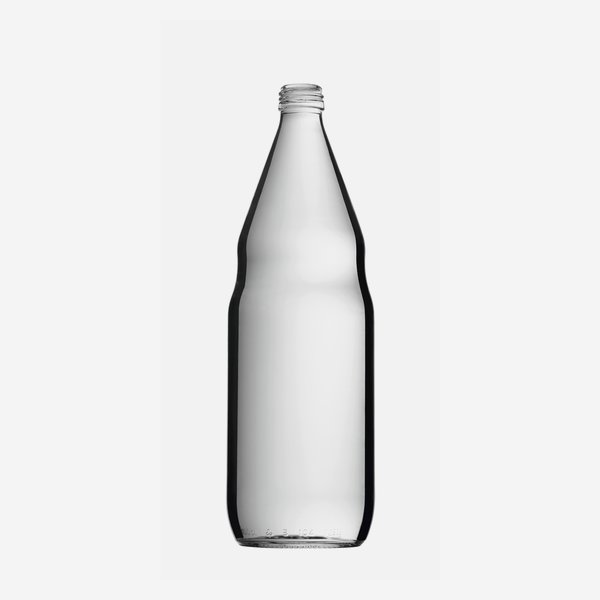 Szörp/ecetes üveg,1000ml,fehér,szájforma:MCA 28