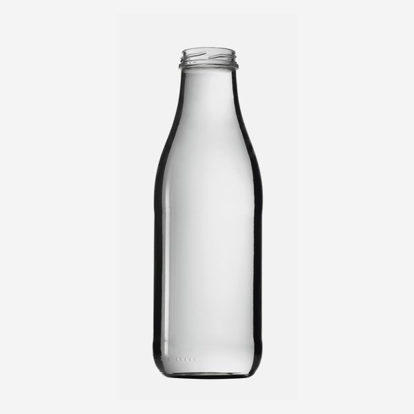 Tejes üveg,1000ml,fehér,szájforma:TO48