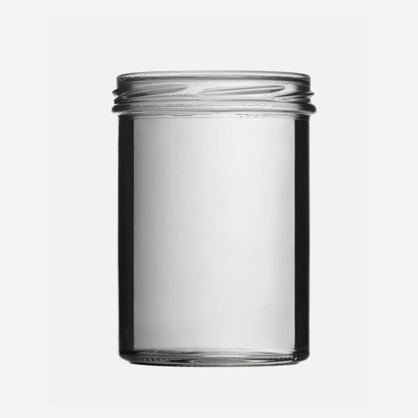 Tároló üveg,435 ml,átlátszó,szájforma:TO82