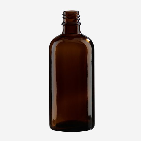 Cseppentos tégely,barna,100 ml,szájforma GL-18
