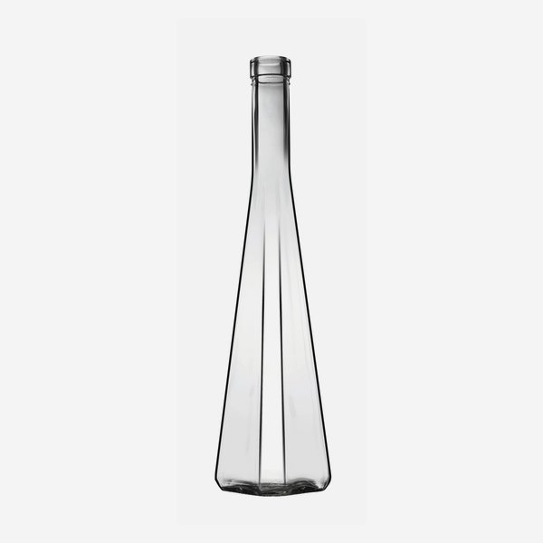 Triangolare üveg,350 ml, fehér, szájforma:dugó
