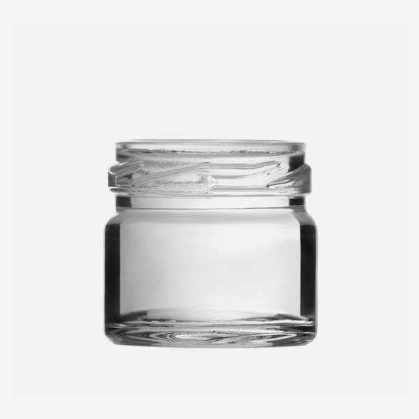 Konzerves üveg,30 ml,átlátszó,szájforma:TO43
